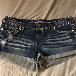 Size 31 distressed denim shorts
